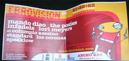 Flyer del festival Ebrovision 2006